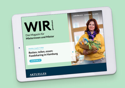 Pressebild WIR gemeinsam | digitales Magazin für Mieterinnen und Mieter | © SAGA Unternehmensgruppe